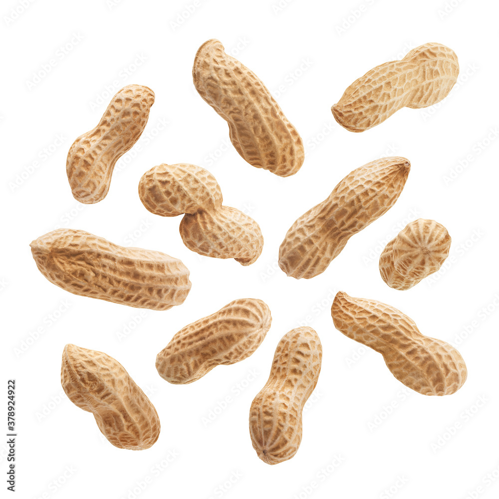 Peanuts isolated on white background