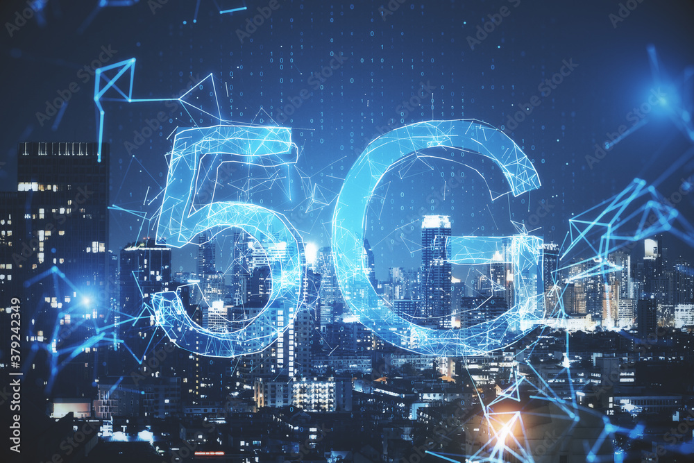 Creative glowing 5G internet wallpaper