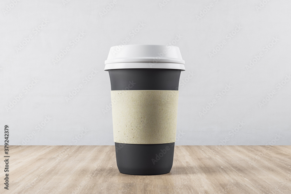 Disposable black paper cup