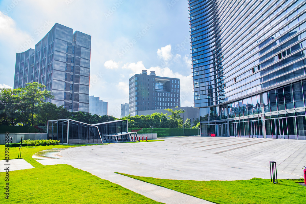 Cityscape of Nansha Free Trade Zone, Guangzhou, China