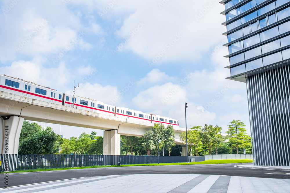 Cityscape of Nansha Free Trade Zone, Guangzhou, China