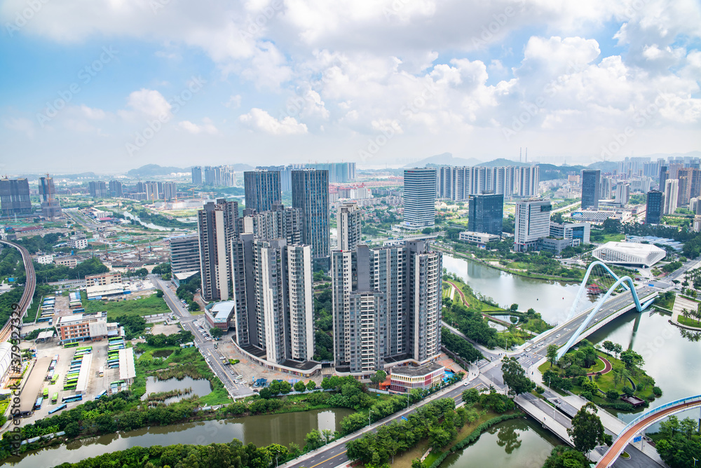 Scenery of Jiaomen River Area, Nansha, Guangzhou, China