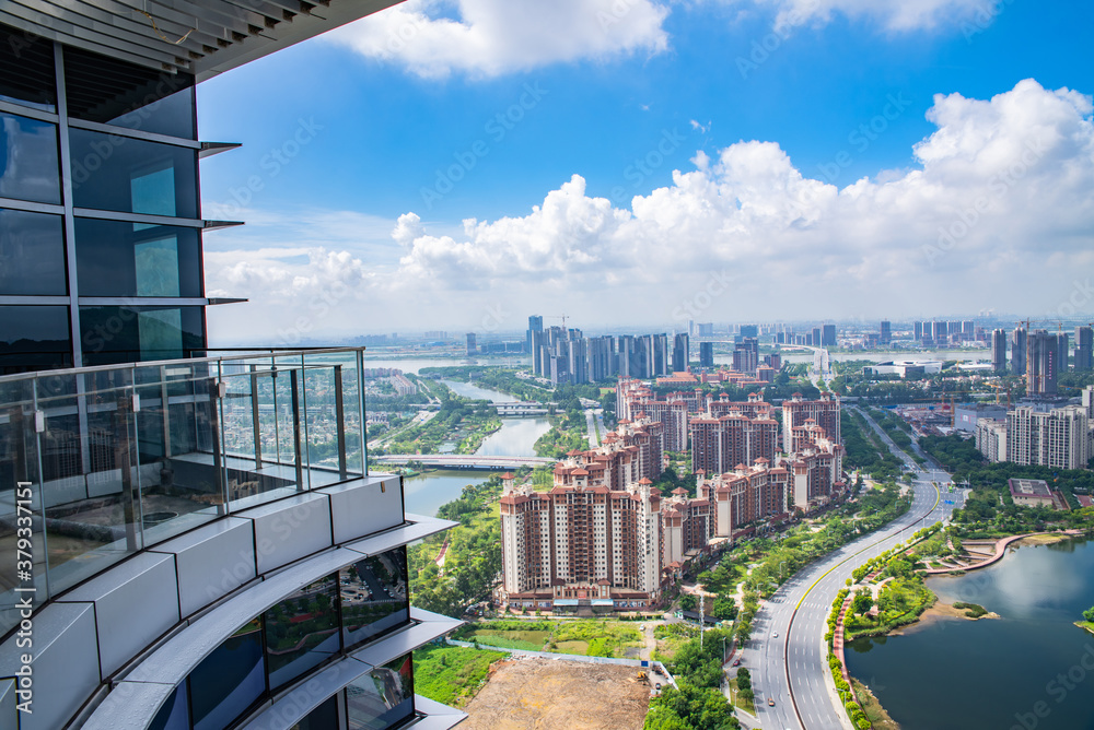 Urban architecture scenery in Nansha District, Guangzhou, China