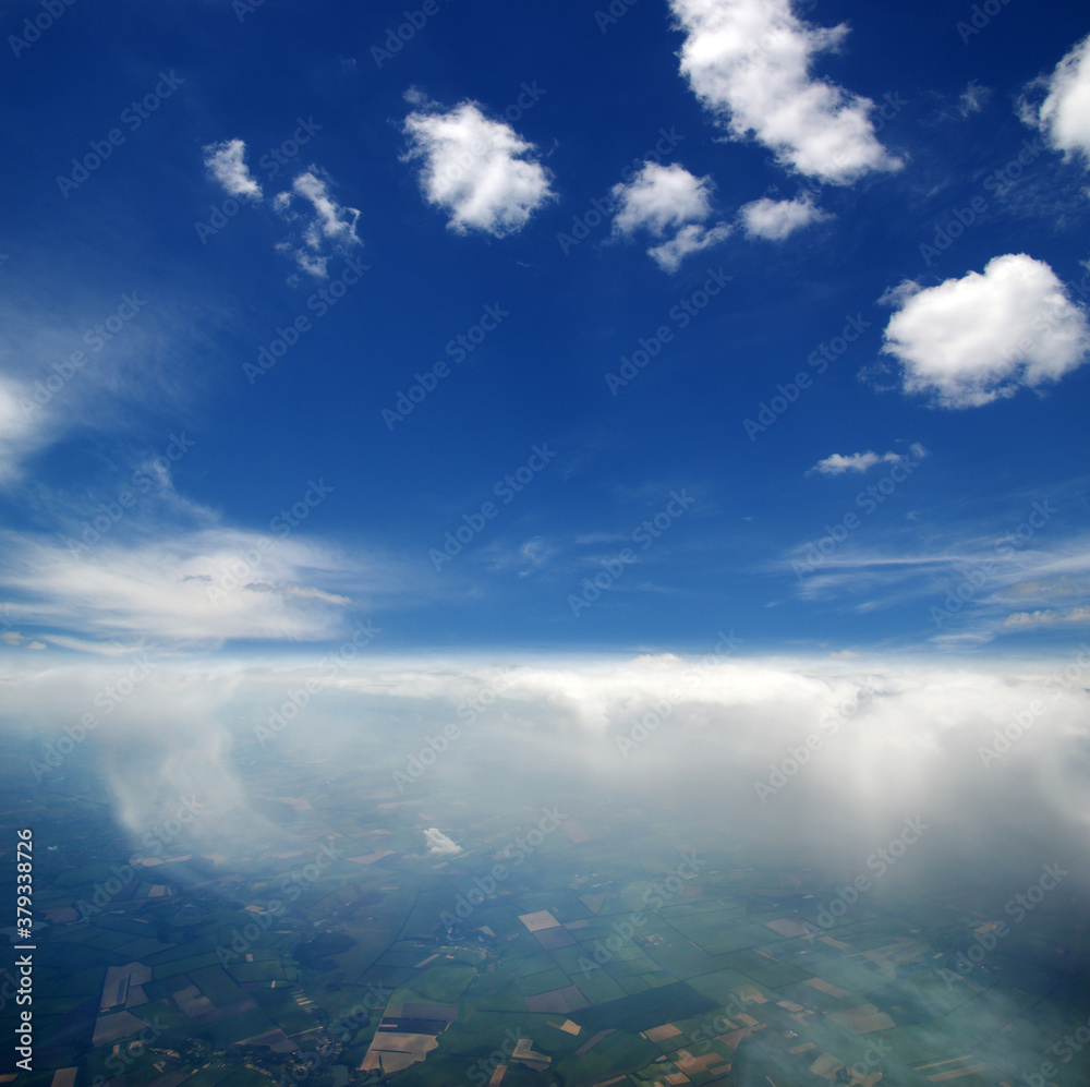 Clouds a view from airplane window