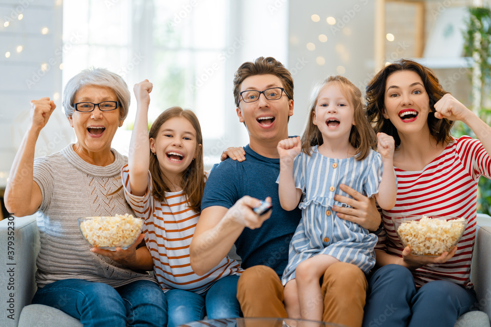 Happy family spending time together.