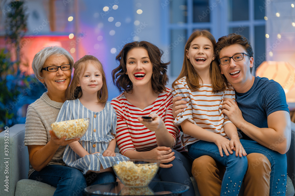 Happy family spending time together.