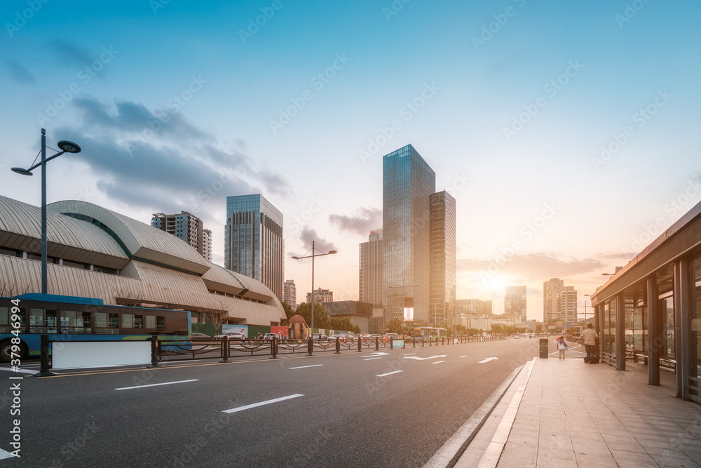 Modern architectural landscape of Lianyungang City in Jiangsu Province