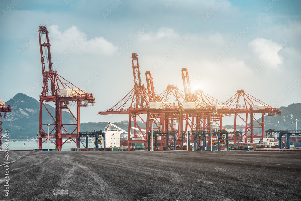 Modern port and container terminal