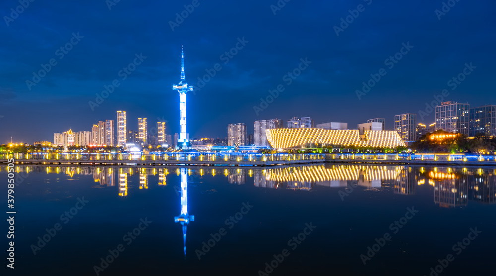 Jiangsu Yancheng Julong Lake Park City Architecture Landscape Skyline