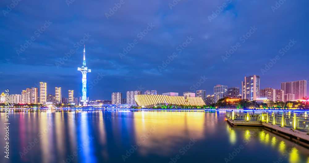 Jiangsu Yancheng Julong Lake Park City Architecture Landscape Skyline