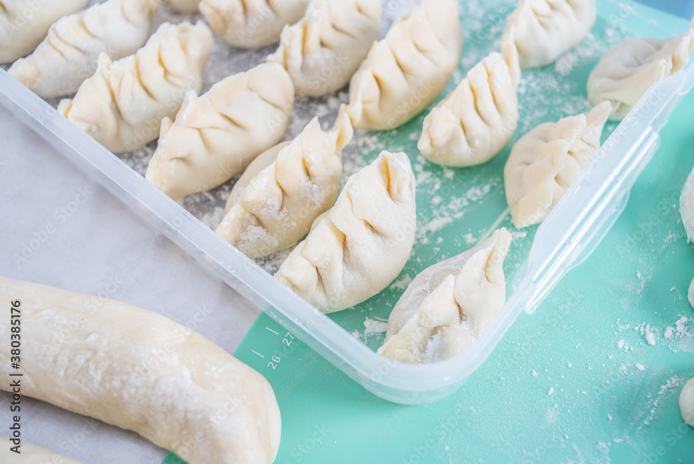 Chinese gourmet dumplings and pasta making process