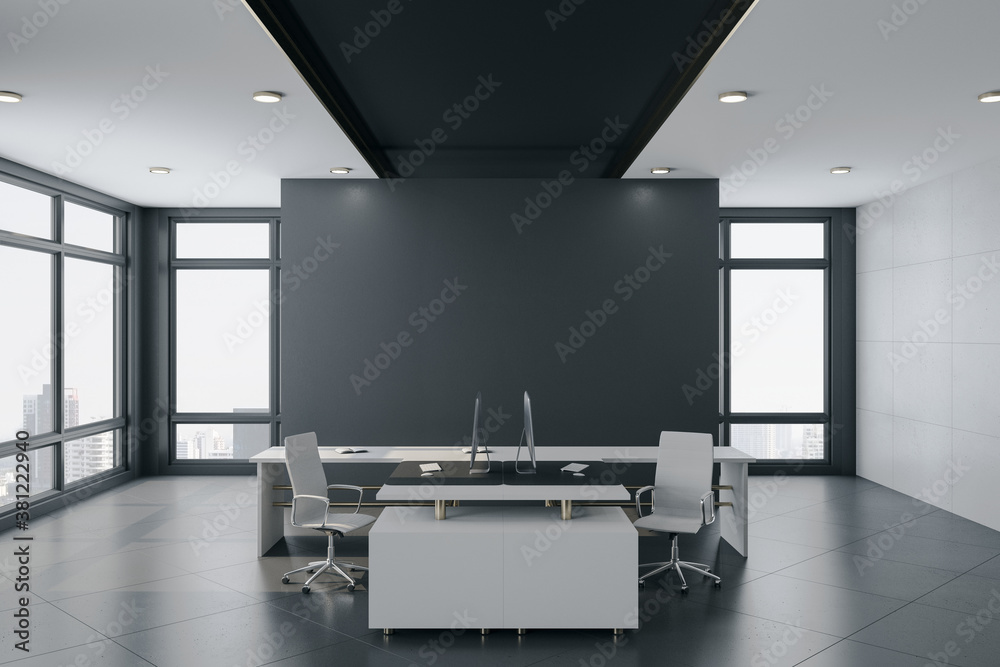 Modern coworking office interior