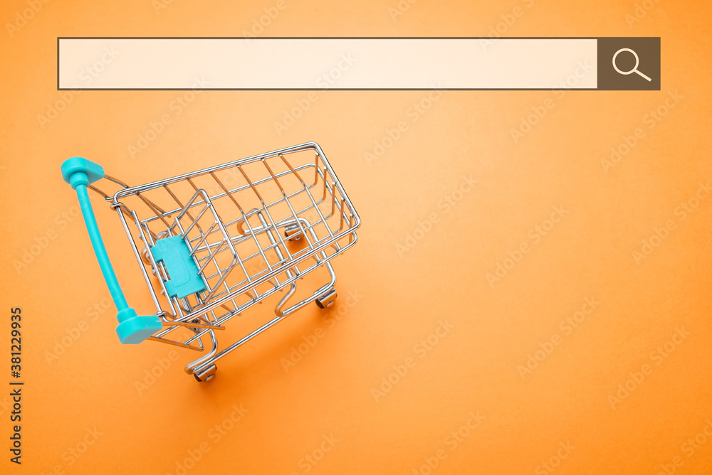 Internet shopping website concept illustration