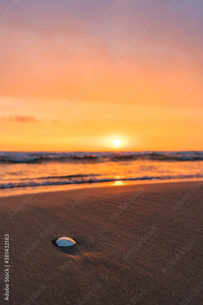 Romantic summer sunrise at a beach