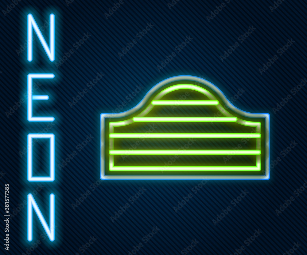 Glowing neon line Old western swinging saloon door icon isolated on black background. Colorful outli