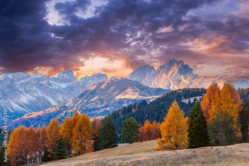 Autumn Landscape with Mountains