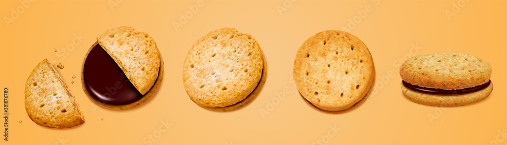 Chocolate filled sandwich cookies