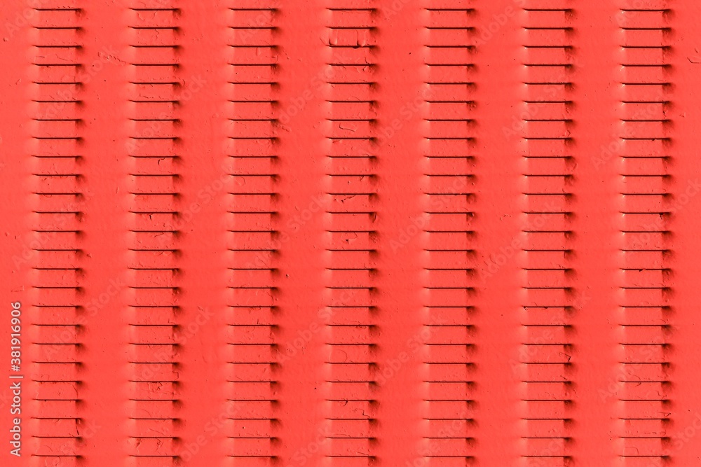 Red Corrugated metal background and texture surface or galvanize steel