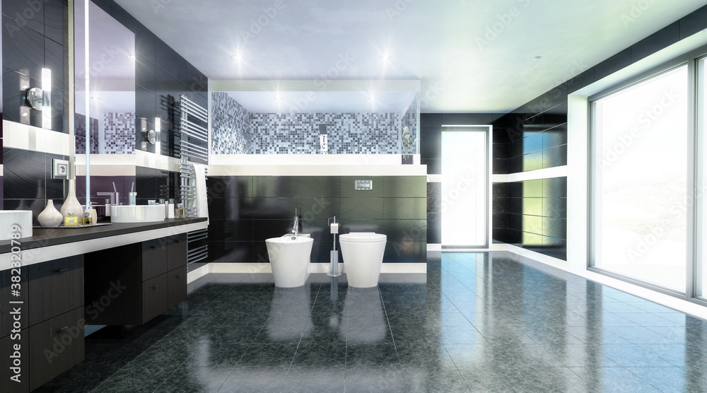 Luxury Bathroom (design) - 3D visualization