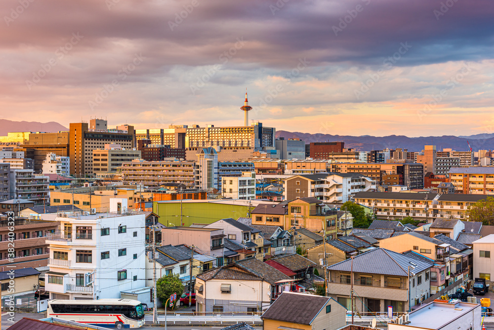 Kyoto, Japan Downtown Cityscape