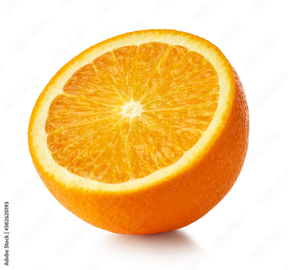 half of orange fruit