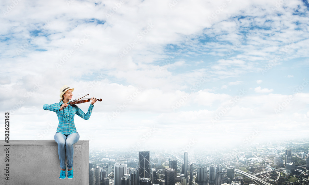 Girl playing violin