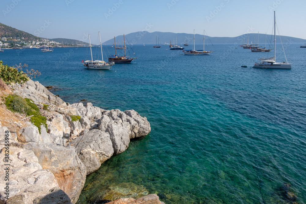 Spectacular turquoise waters of the Aegean sea - Bodrum, Turkey