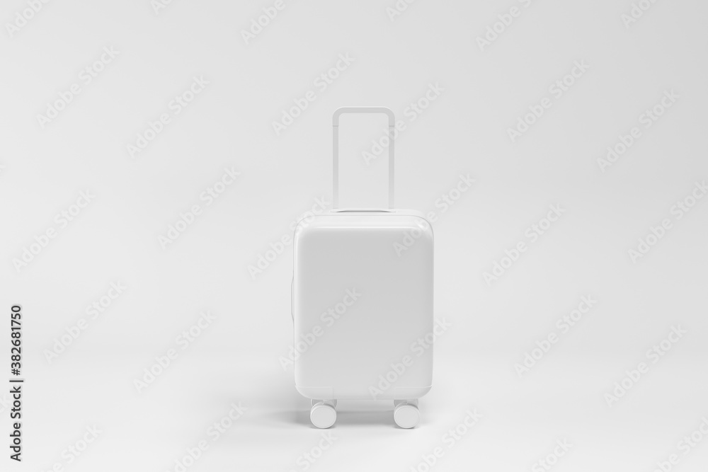 Luggage with white background, 3d rendering.