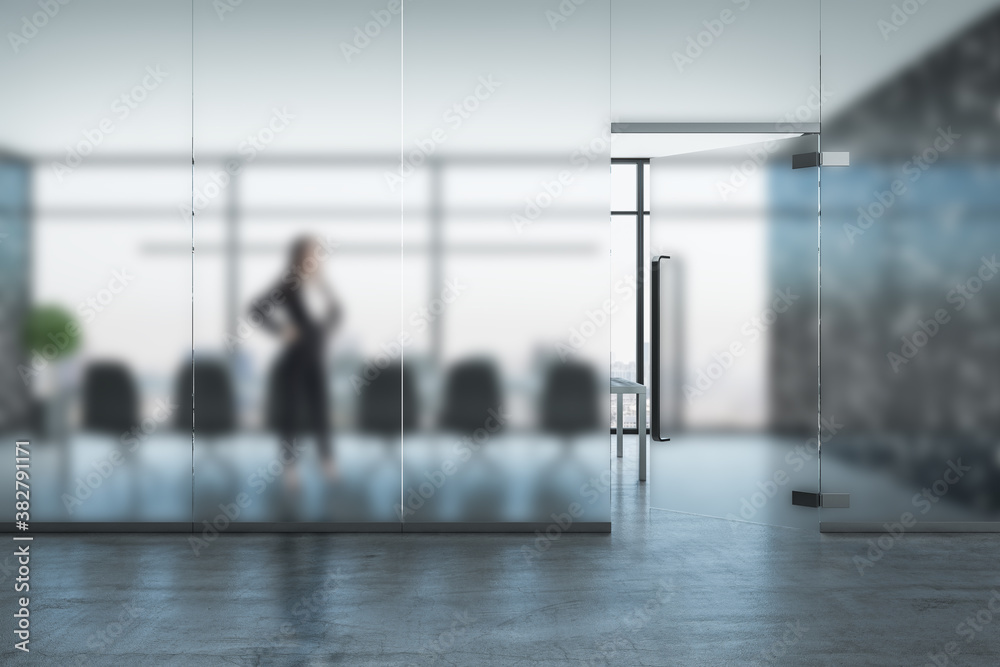 Businesswoman standing in conference room