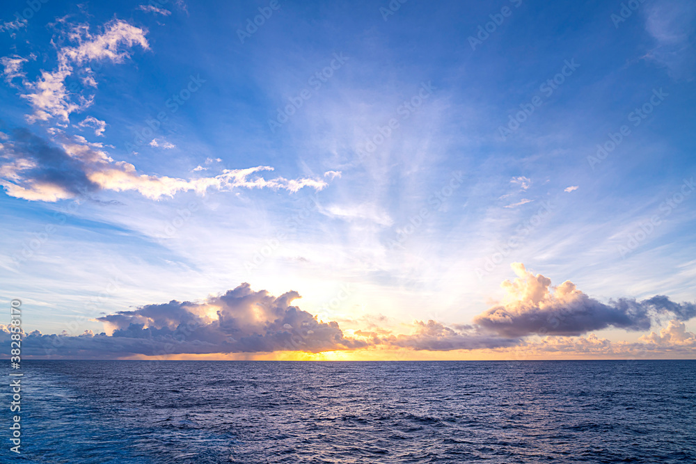 beautiful seascape twilight  sunset serenity coastline background