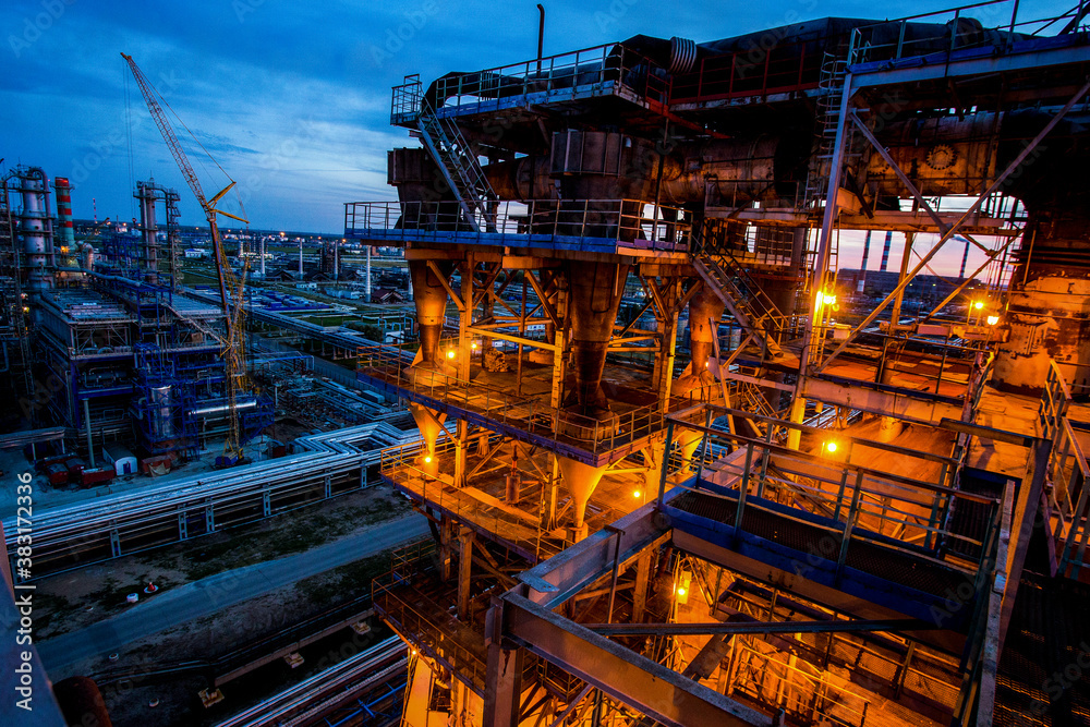 Pipes and buildings of big factory