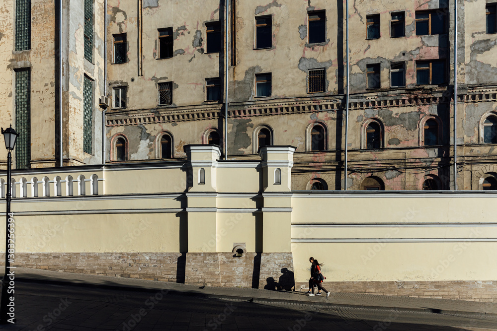 Ivanovsky Convention and its wall, Moscow, Russia