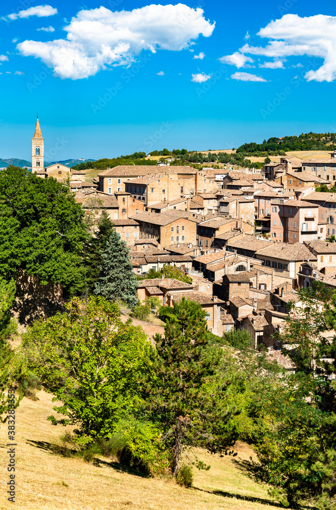 Cityscape of Urbino. UNESCO world heritage in Marche, Italy