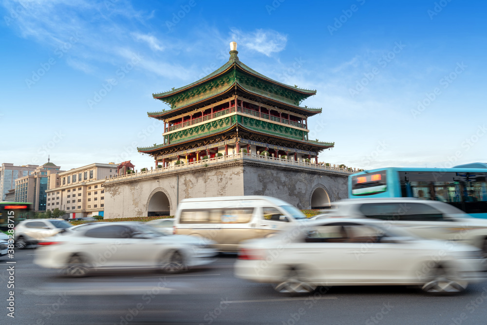 China Xian city landmark, the bell tower