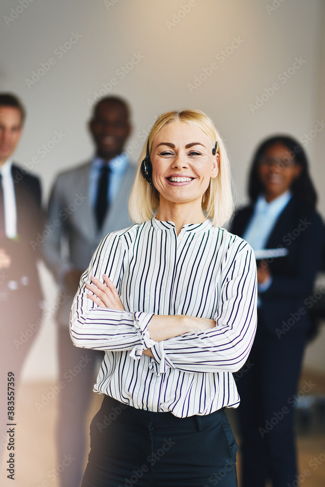 Businesswoman at work in an office