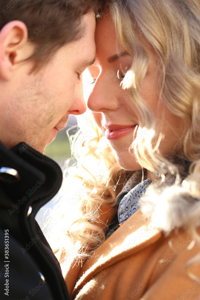 Beautiful couple at sunny day