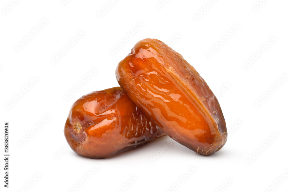 Dried Date palm fruits isolate on white background