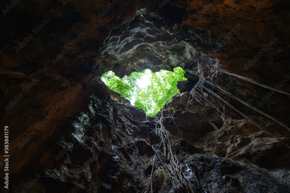 light from the cave hole