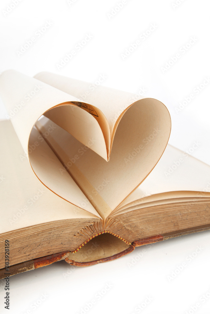 Heart inside a book