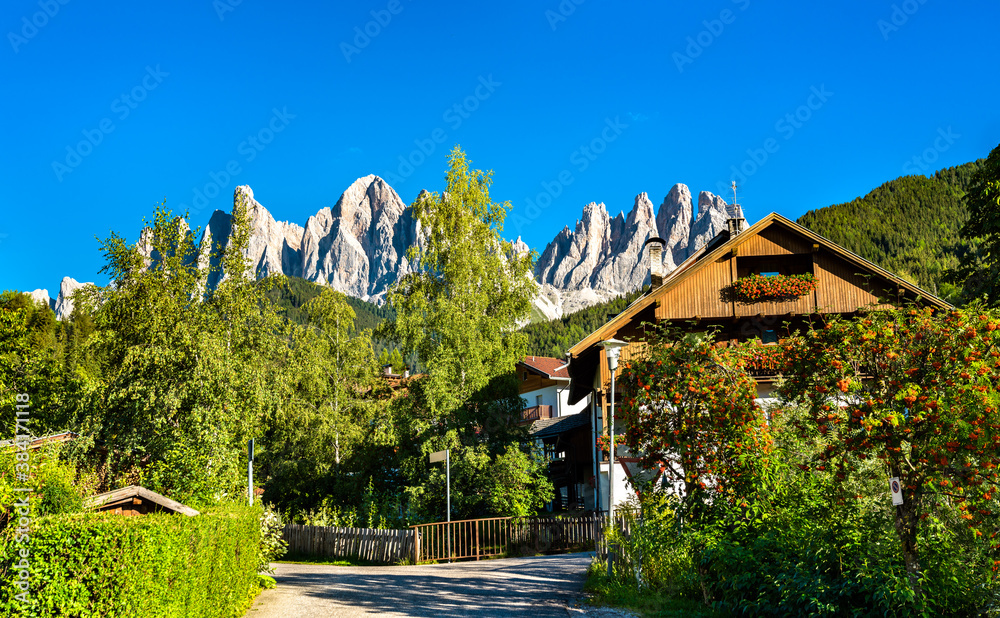 Traditional chalet in Santa Maddalena - the Dolomites, South Tyrol, Italy