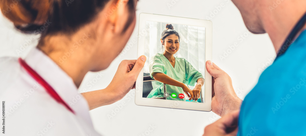 Doctor telemedicine service online video for virtual patient health medical chat . Remote doctor hea