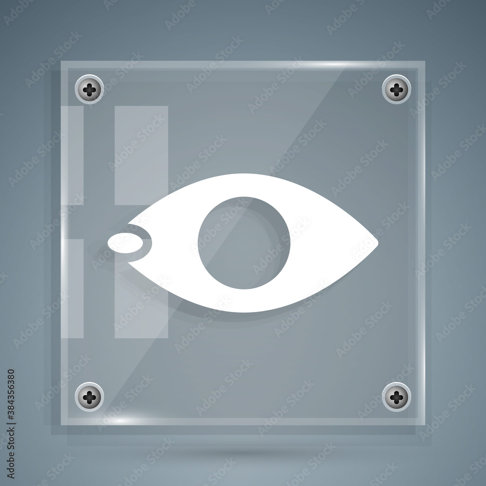 White Blindness icon isolated on grey background. Blind sign. Square glass panels. Vector.