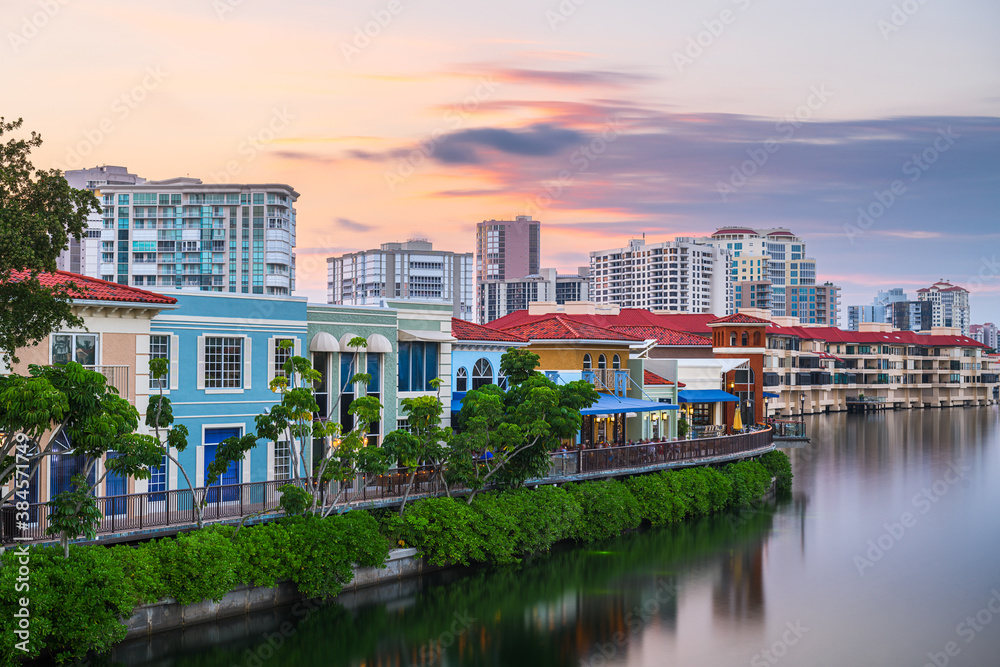 Naples, Florida, USA at Dusk