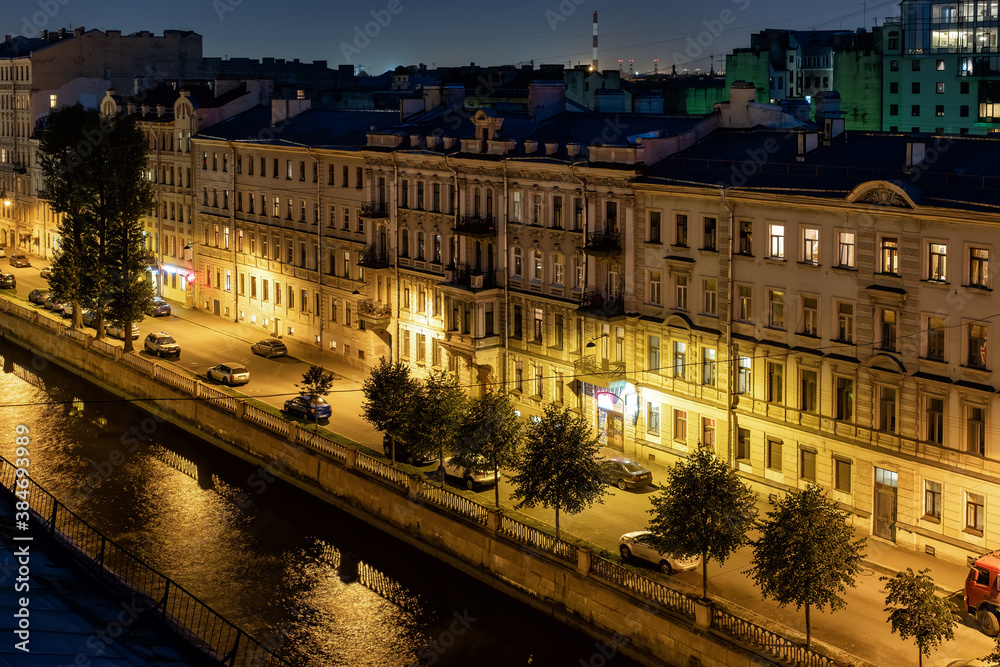 night view of the city