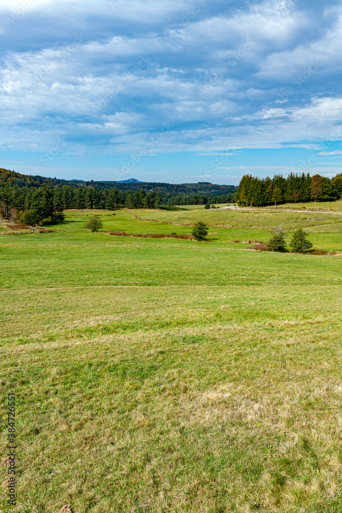 Plateau du Lignon en Ardèche aux environs de Sainte-Agrève