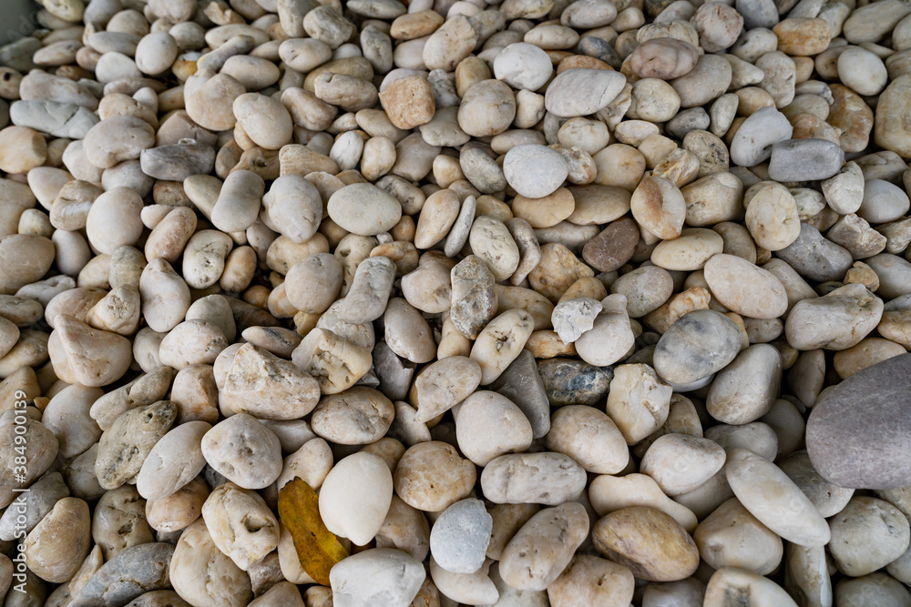 Pattern of small stones texture wall for background and design.