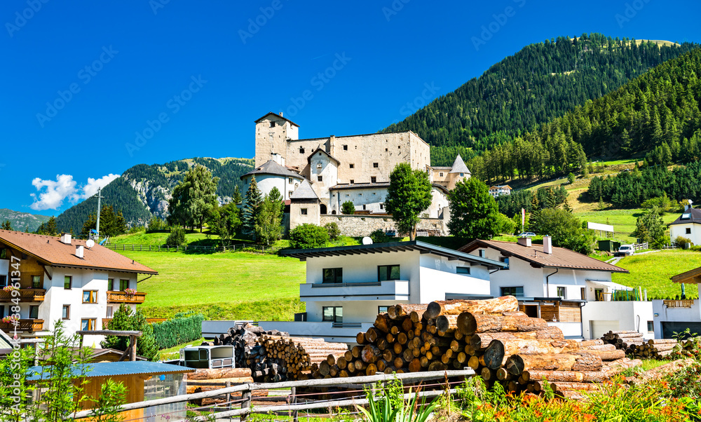 View of Naudersberg Castle in Nauders - Tyrol, Austria