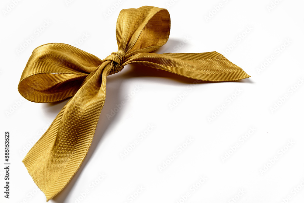 Golden gift bow