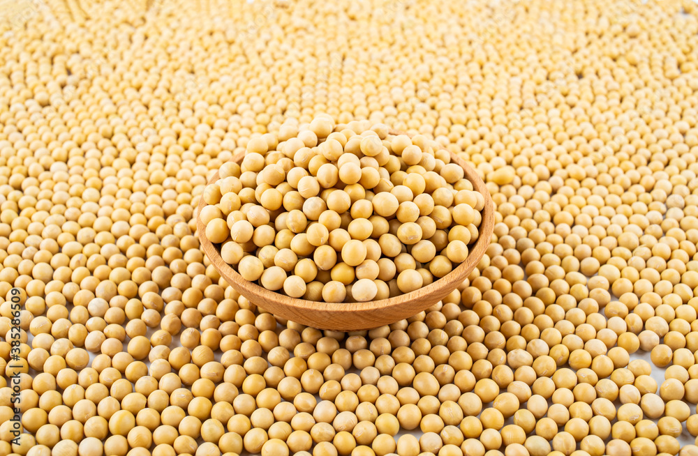 Full screen of golden soybeans