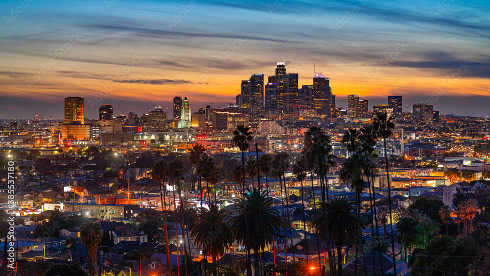 View of evening Los Angeles